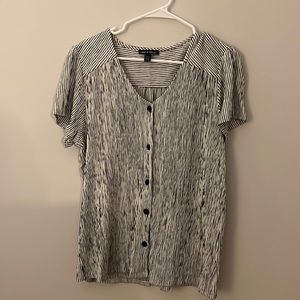 Black and white Cable & Gauge blouse